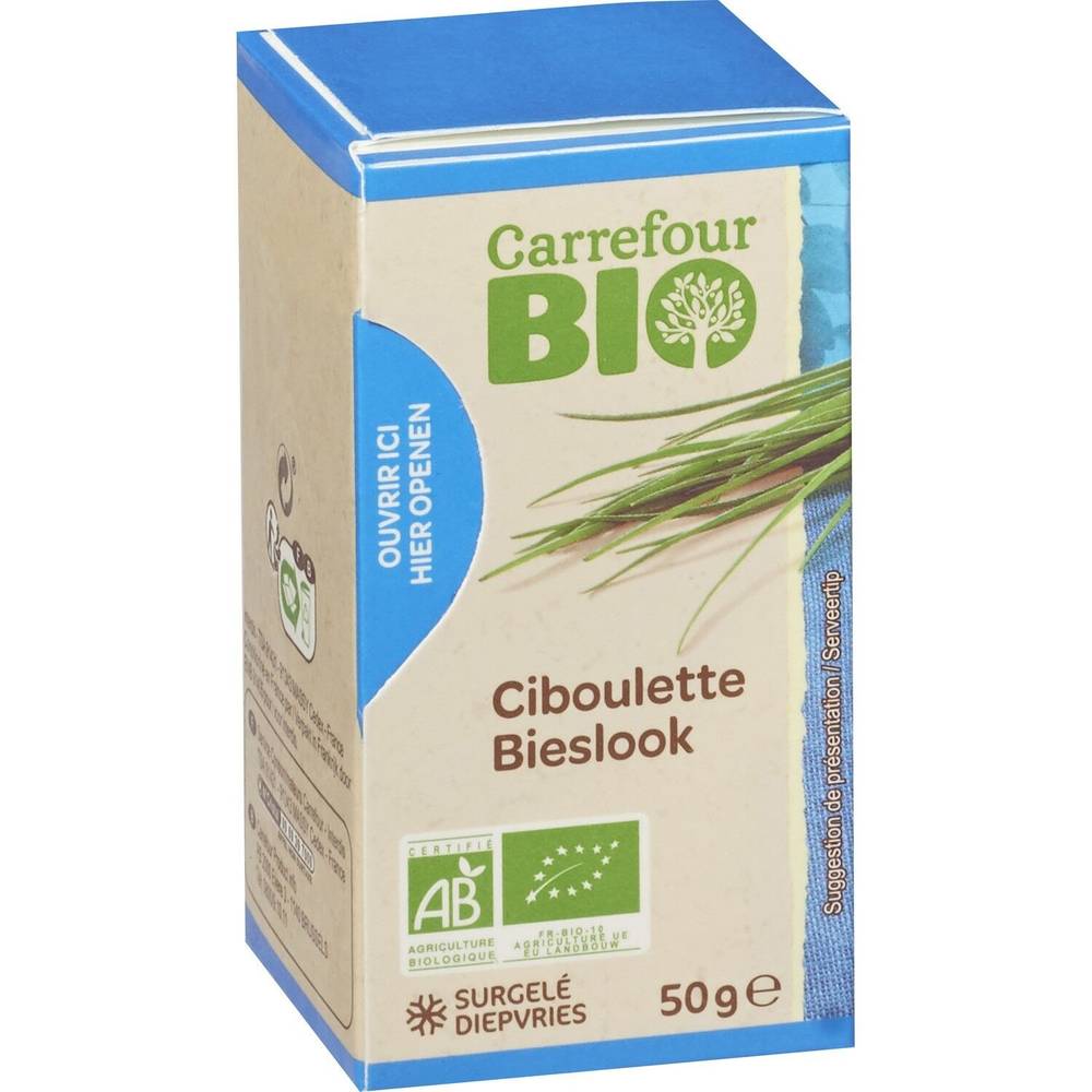 Carrefour - Ciboulette bio émincée surgelé (50g)