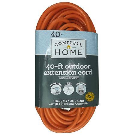 Complete Home 40 Ft Outdoor Extension Cord