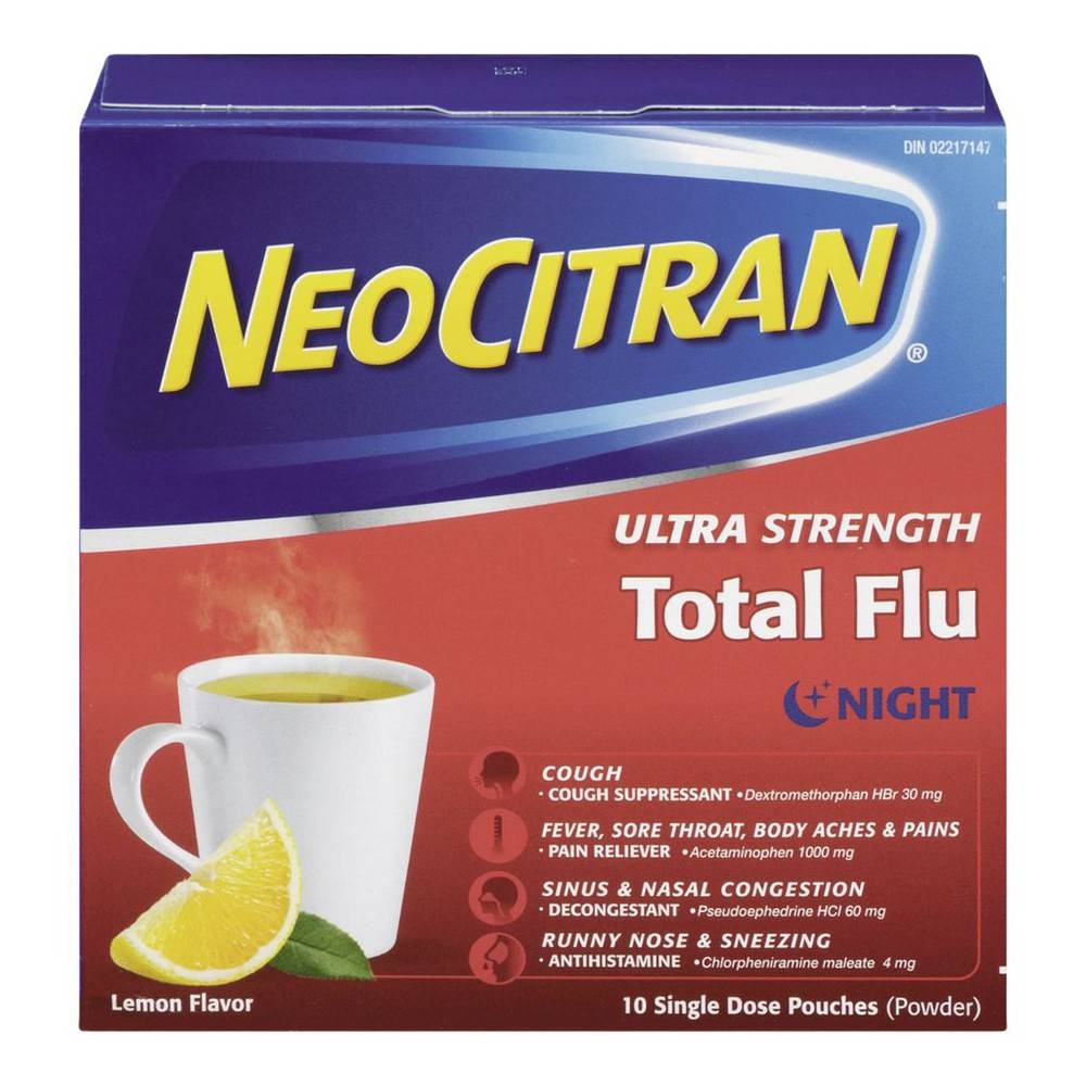 Neocitran Ultra Strength Total Flu Pouches