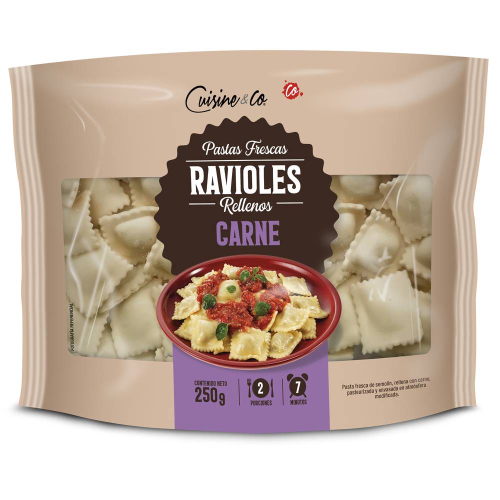 Cuisine & co ravioles rellenos carne (bolsa 250 g)