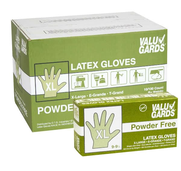 ValuGards Latex Gloves, XL (1000 ct)