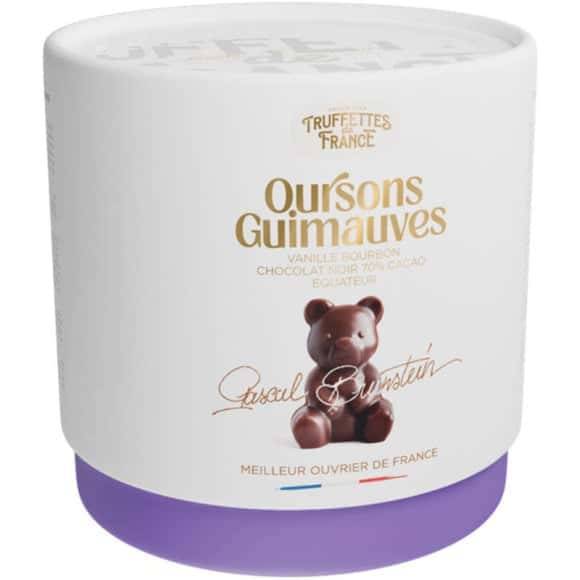 Truffettes De France - Oursons guimauves, vanille bourbon - chocolat noir (200g)