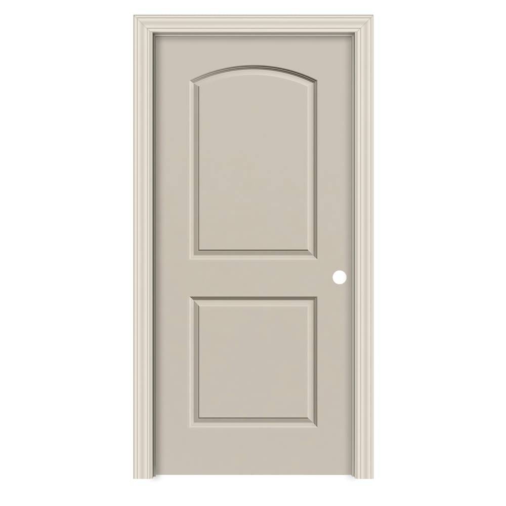 RELIABILT 30-in x 80-in Hollow Core 2-panel Round Top Right Hand Smooth Primed Molded Composite Split Jamb Single Prehung Interior Door (356 Casing) | 10131288