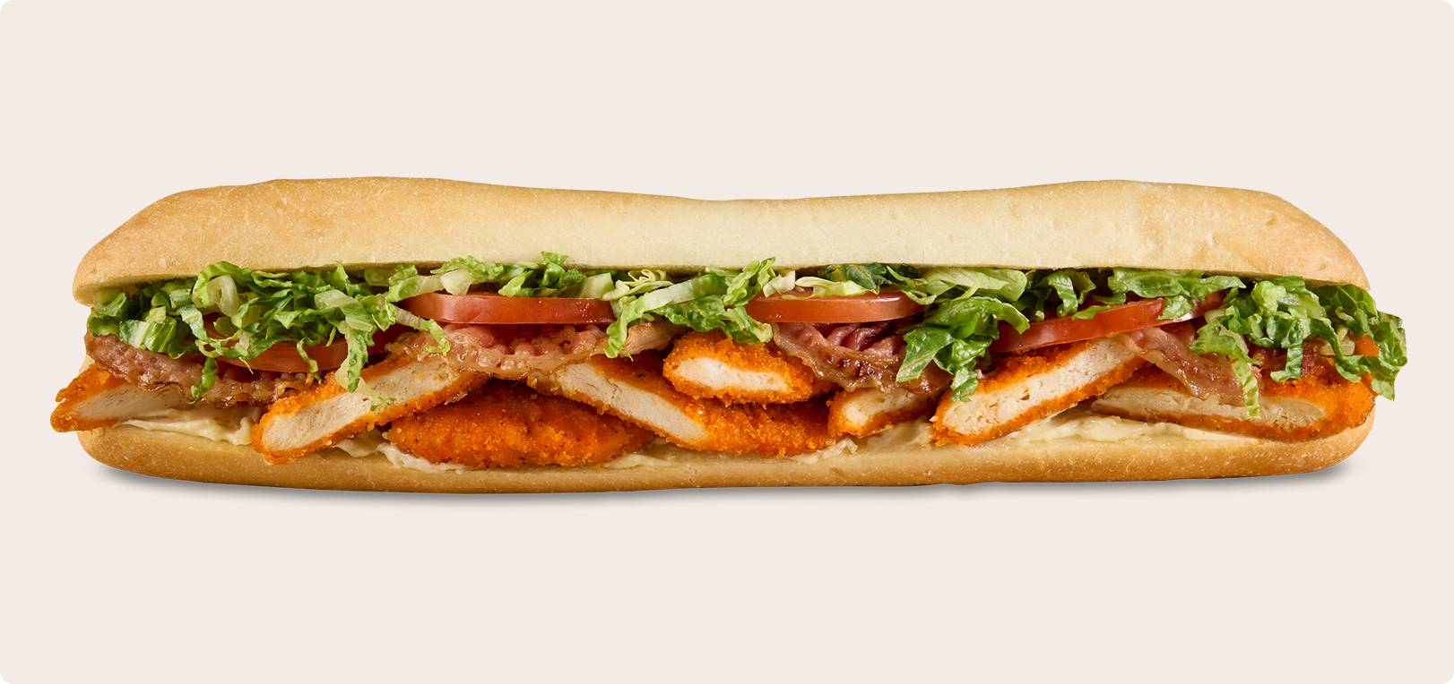 6 in Spicy Chicken Bacon Club Sub