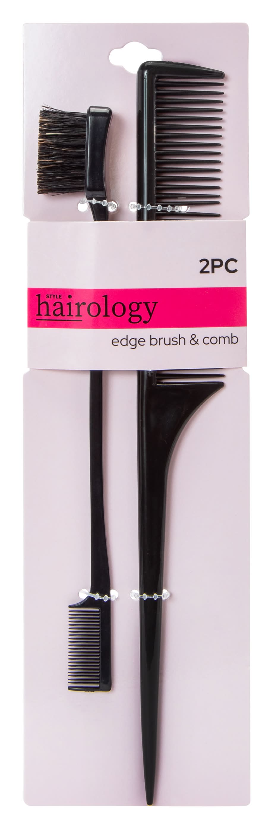 Edge Brush & Comb Set 2-Piece Black