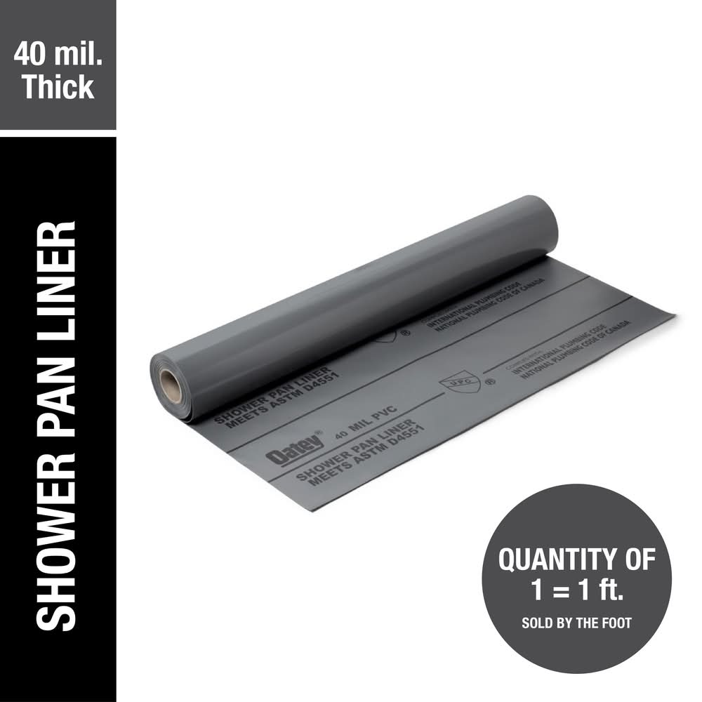 Oatey 5-ft W x Cut-to-Length Gray PVC Shower Pan Liner (Sold by the-lin ft)