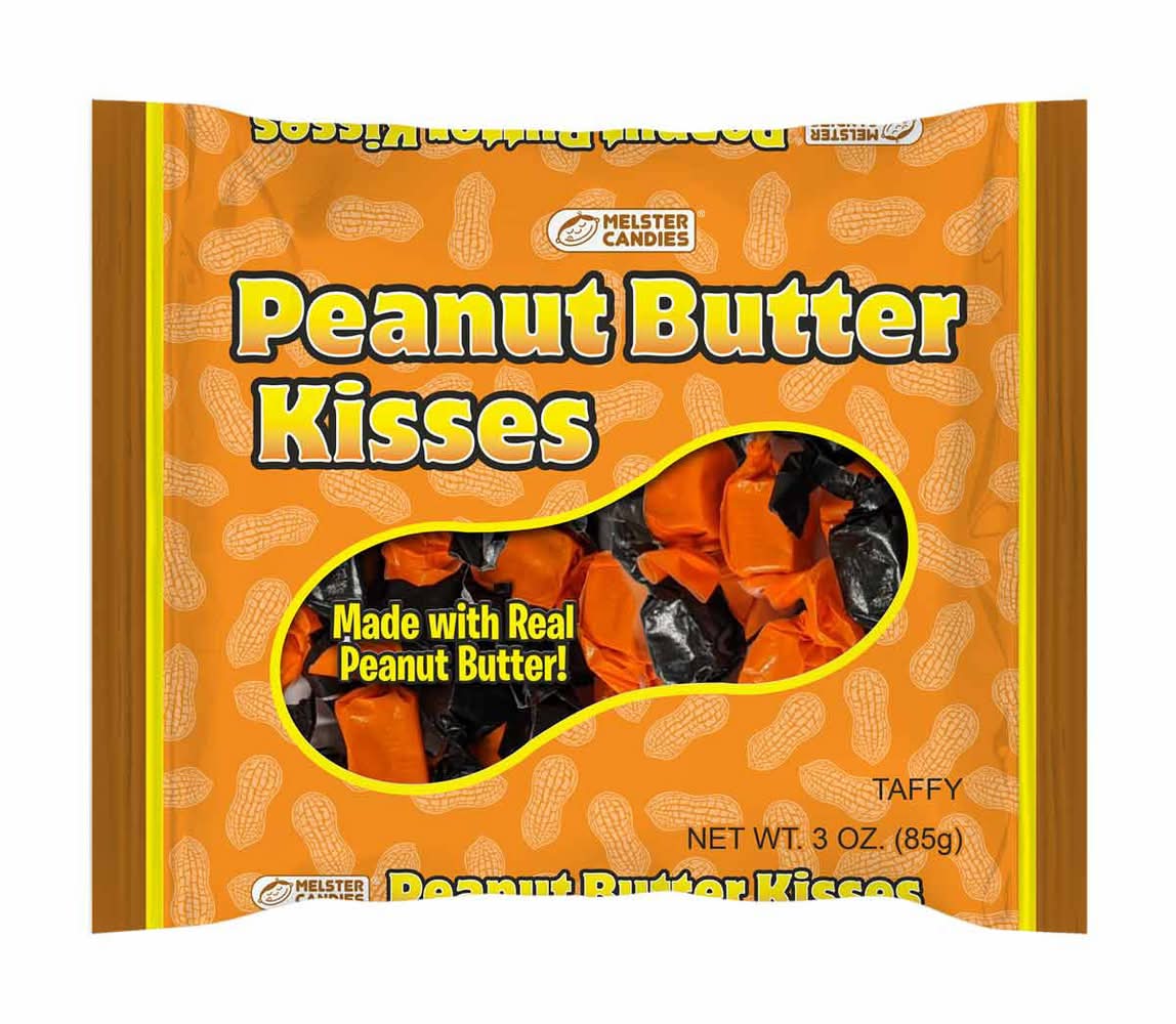 Melster Peanut Butter Kisses Halloween Taffy Candy 3 Oz