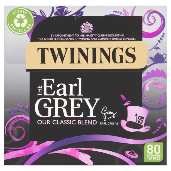 Twinings Bergamot - Lemon, The Earl Grey Tea Bags (80 pack)