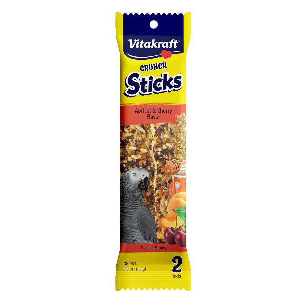 Vitakraft Crunch Sticks Parrot Treat (apricot & cherry)