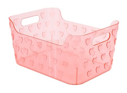 Plastic Storage Bin Pink