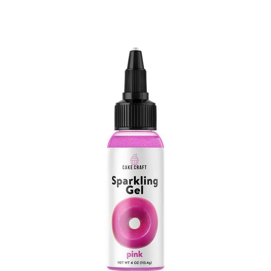 Cake Craft Rosy Pink Sparkling Gel, 4oz