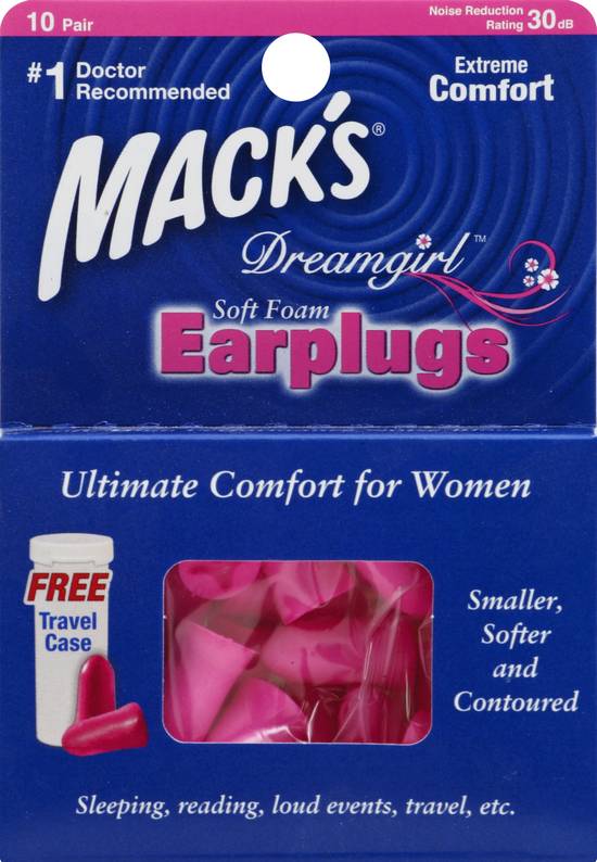 Mack's Dreamgirl Soft Foam Earplugs (10 ct)