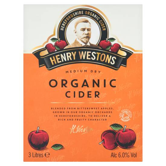 Henry Westons Organic Still Cider Bag-In-Box (3L)