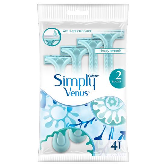 Gillette Female, Simply Venus Disposable Razors (4 pack)