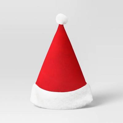 17" Faux Fur Classic Santa Christmas Costume Hat - Wondershop™ Red/White