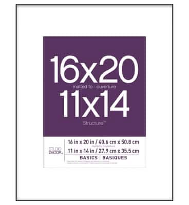 Studio Décor Frame With Mat, Black