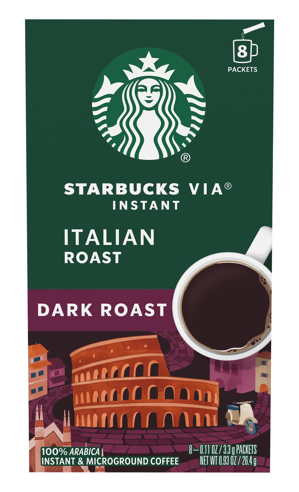Starbucks Via Instant Italian Dark Roast Instant Coffee (0.9 oz)