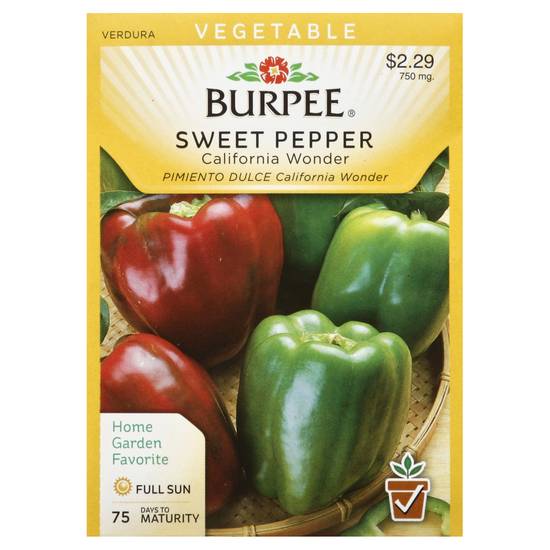 Burpee Sweet Pepper California Wonder (750 mg)