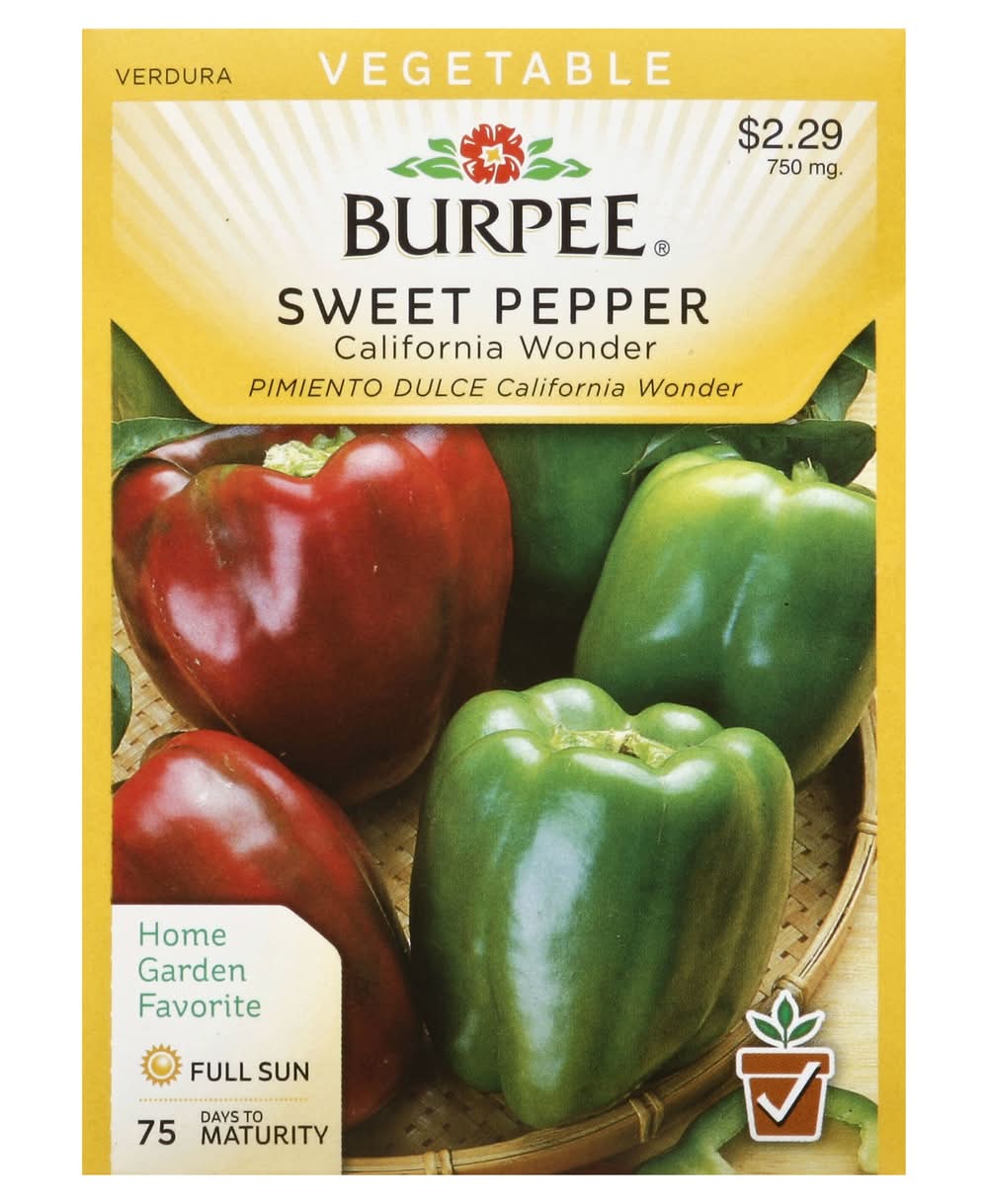 Burpee Sweet Pepper California Wonder (750 mg)