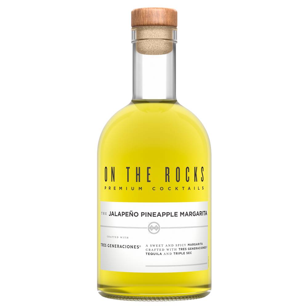 On The Rocks Tres Generaciones Margarita Premium Cocktails, Jalapeno Pineapple (750 ml)