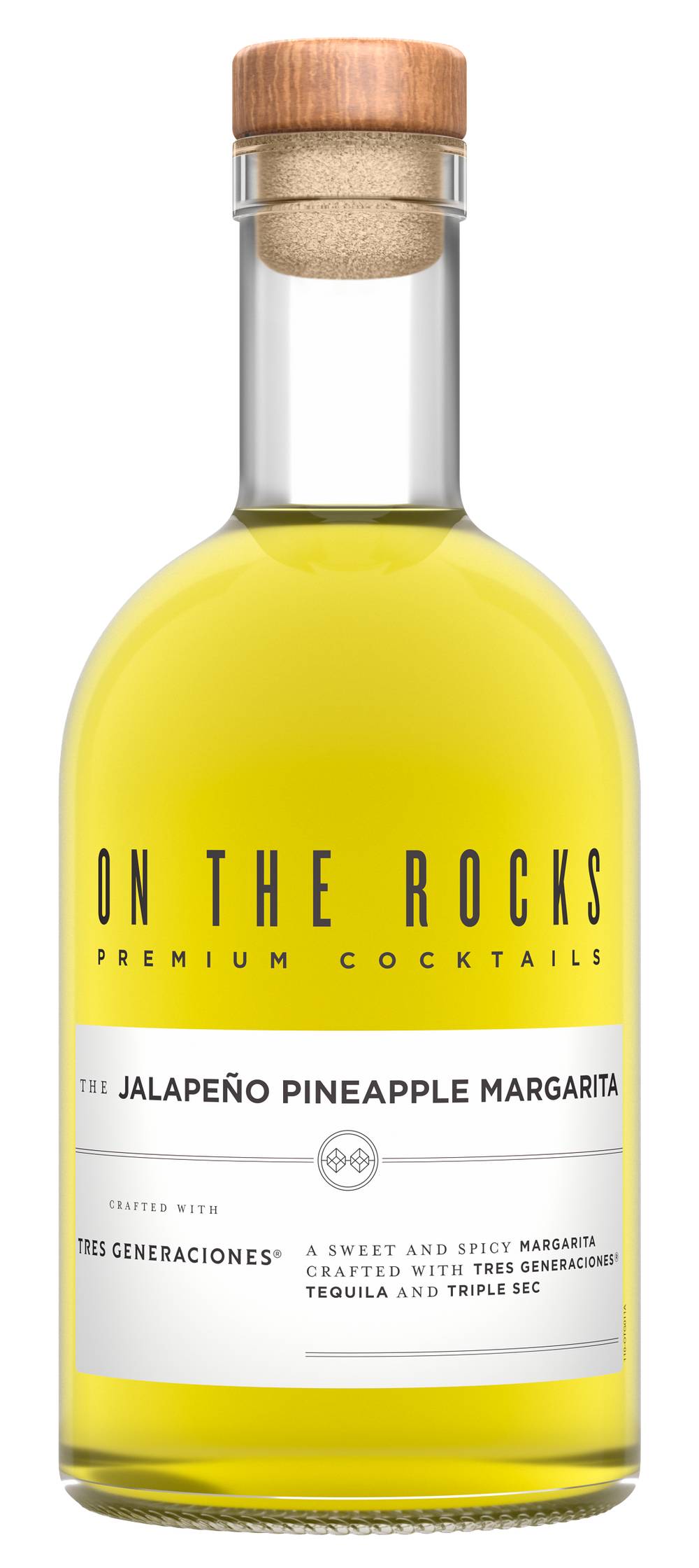 On The Rocks Tres Generaciones Margarita Premium Cocktails, Jalapeno Pineapple (750 ml)