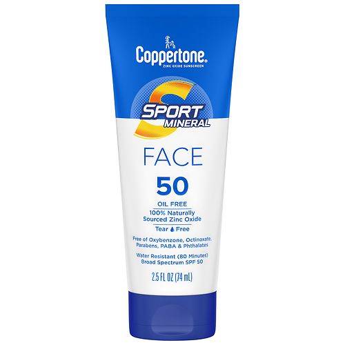 Coppertone Sport Mineral Face Sunscreen Lotion SPF 50 - 2.5 fl oz