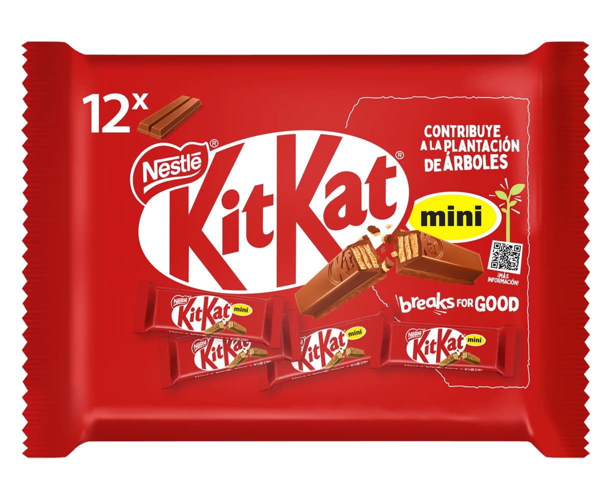 Nestlé mini barritas recubiertas de chocolate con leche · KitKat (200 g)