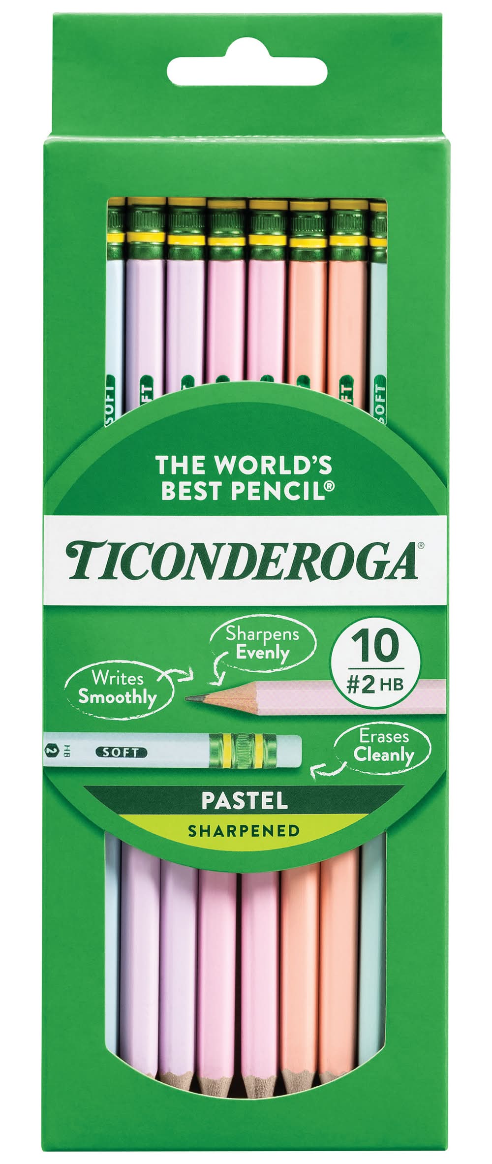 Ticonderoga 2 Hb Pastel Wood Cased Pencils (10 ct)