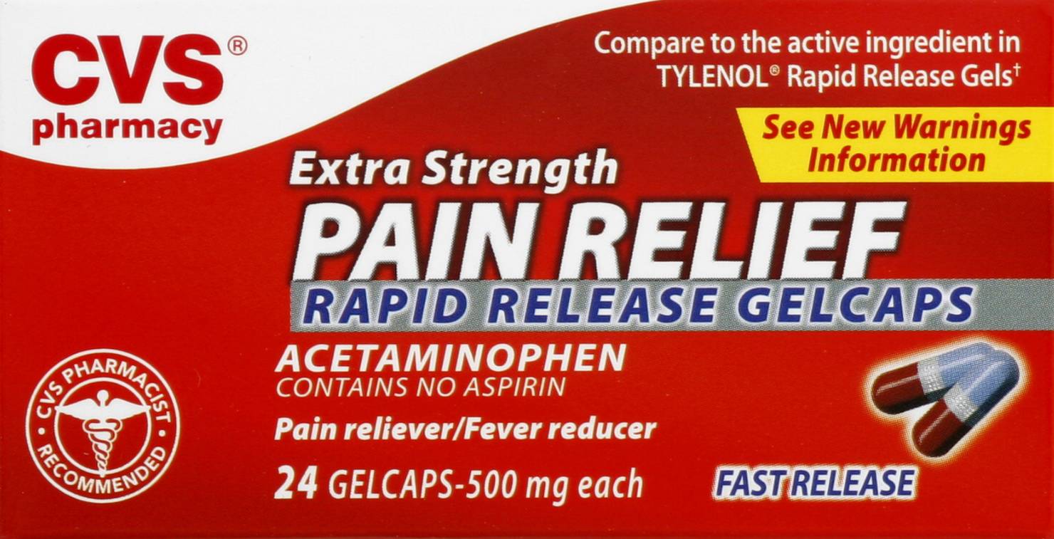 CVS Pharmacy Extra Strength Pain Relief 500mg Gelcaps (24 ct)