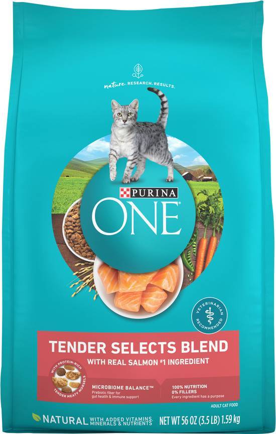 Purina One Tender Selects Blend With Real Salmon Cat Food