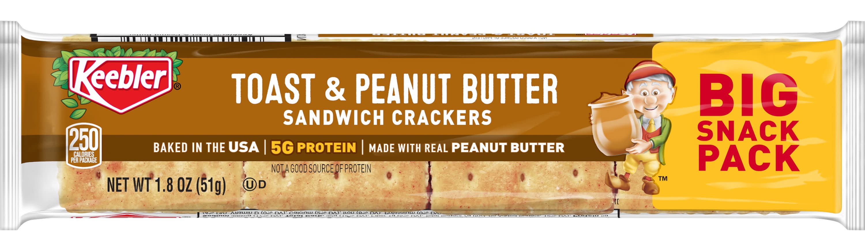 Keebler Sandwich Crackers, Toast & Peanut Butter (1.8 oz)