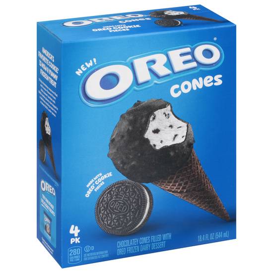 Oreo Frozen Dairy Dessert Cones (4 ct)