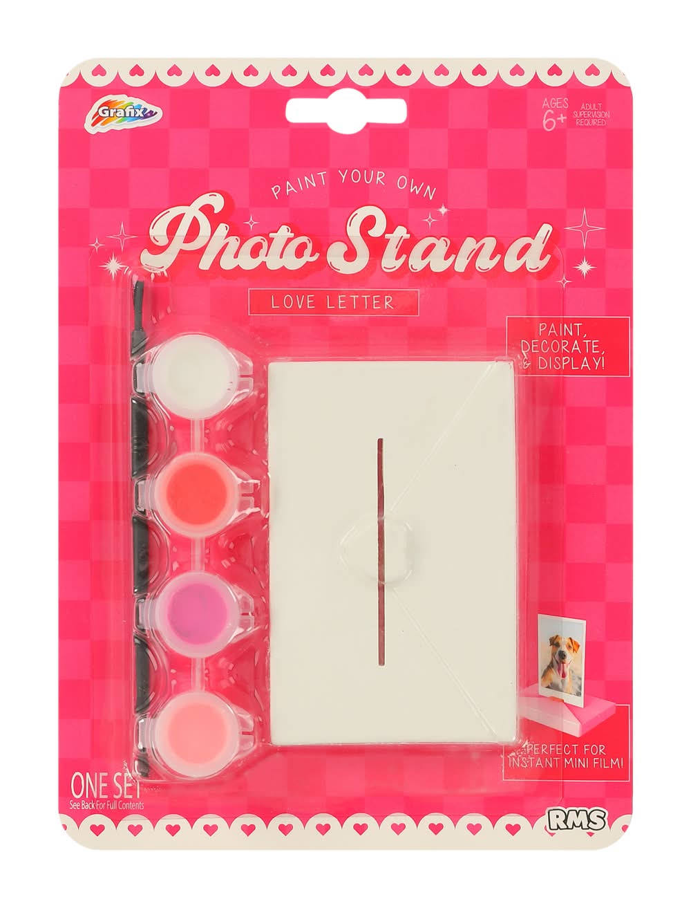 Valentine's Paint Your Own Photo Stand Set Rectangle