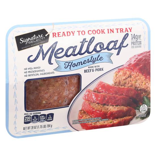 Signature Select Homestyle Beef & Pork Meatloaf (28 oz)