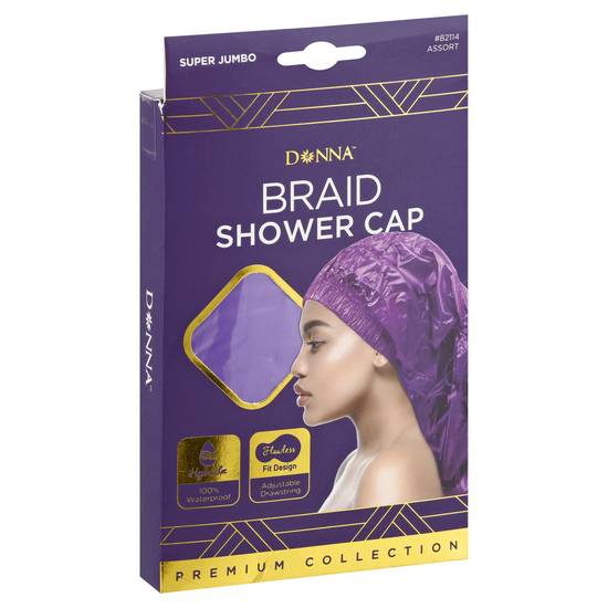 Donna Premium Collection Super Jumbo Assorted Braid Shower Cap