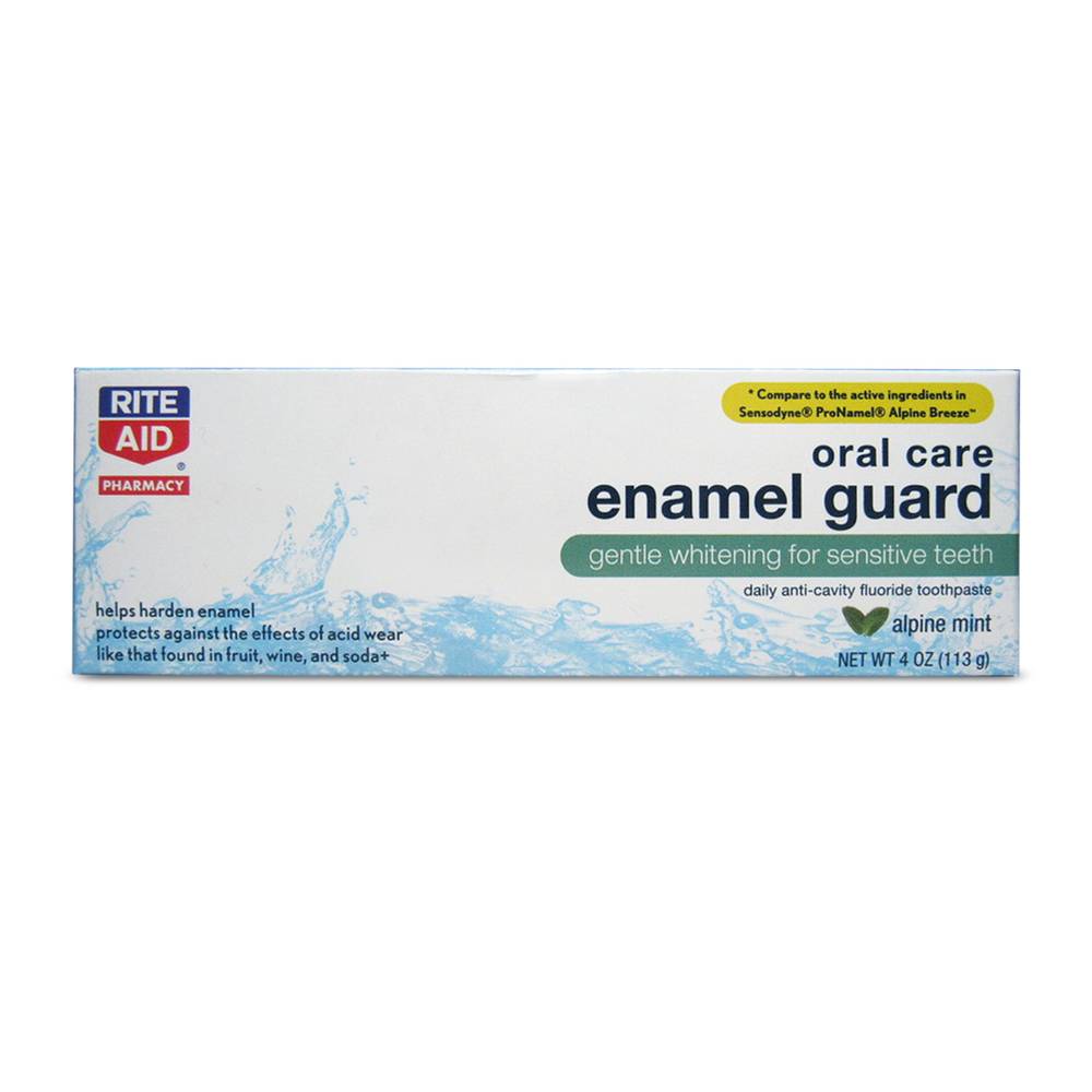Rite Aid Oral Care Enamel Guard Tooth Paste (alpine mint)