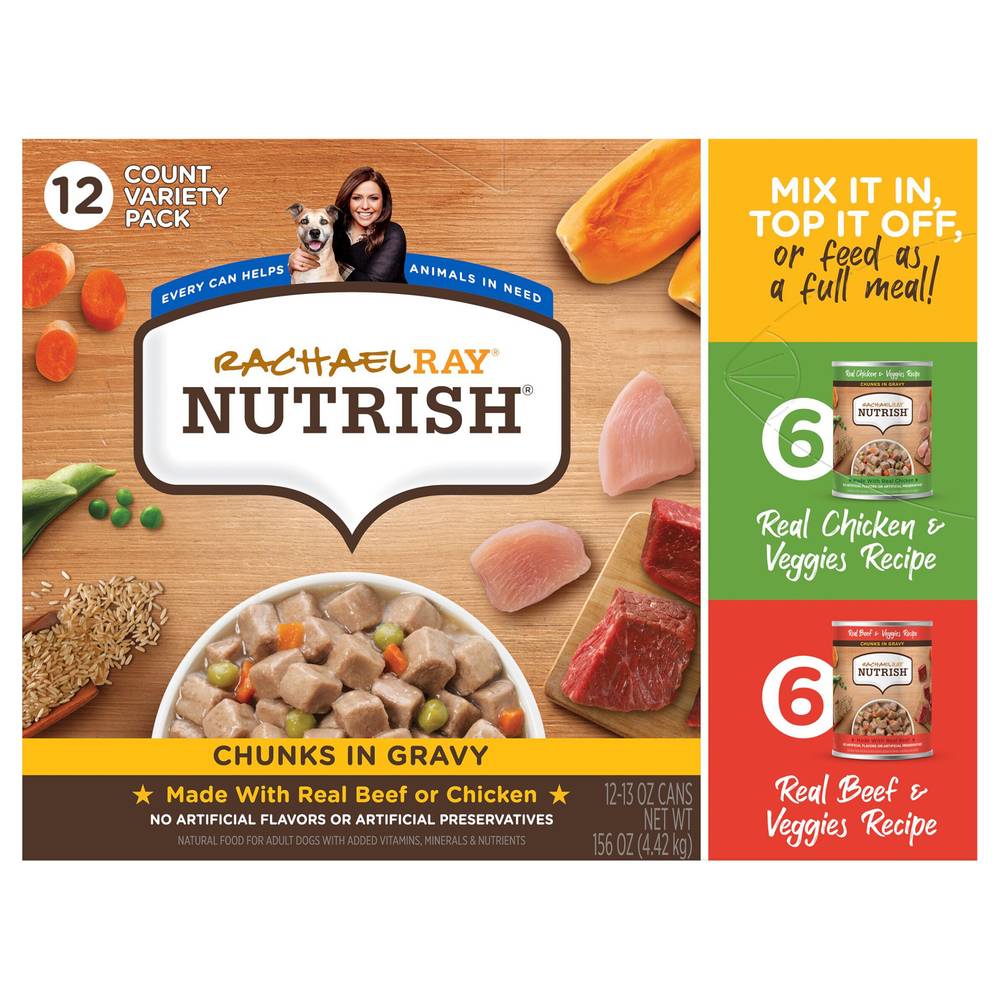 Rachael Ray Chunks in Gravy Wet Dog Food Variety