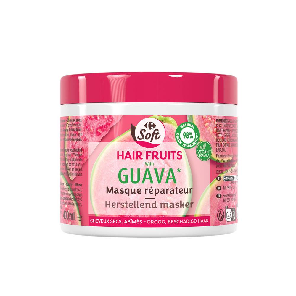 Carrefour Soft - Masque cheveux réparateur goyave hair fruits (400 ml)