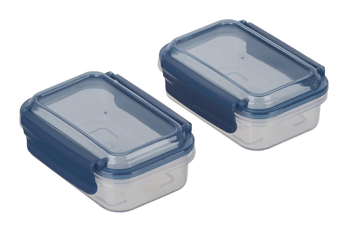 True Living Mini Rectangular Storage Container With Snap Lid, Assorted (2 ct)