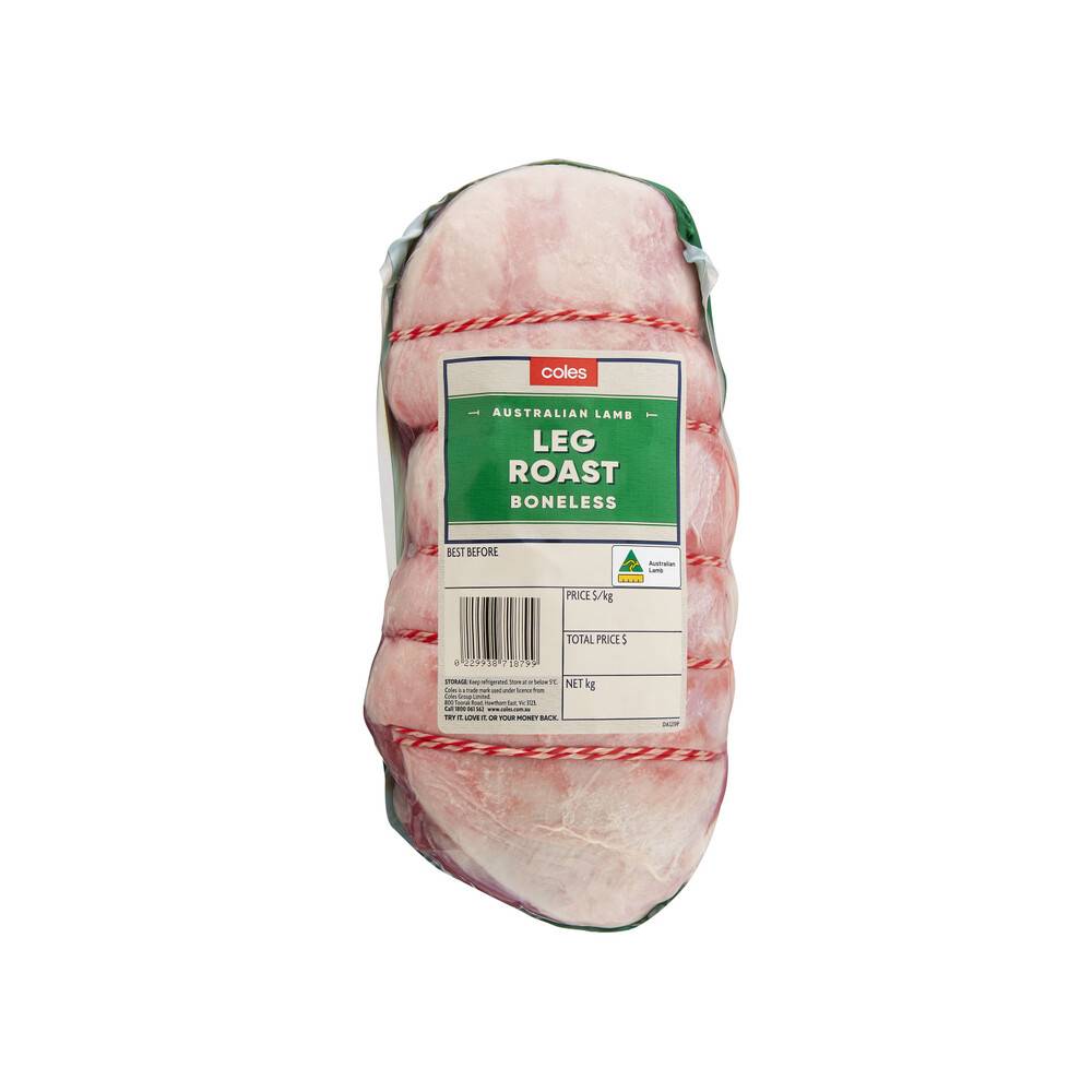 Coles Butcher Lamb Leg Roast Boneless approx. 1.08kg