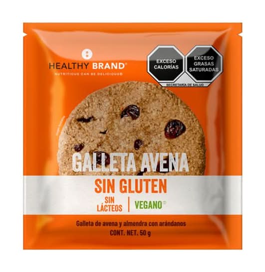 Healthy Brand · Galleta vegana de avena con arándanos (50 g)
