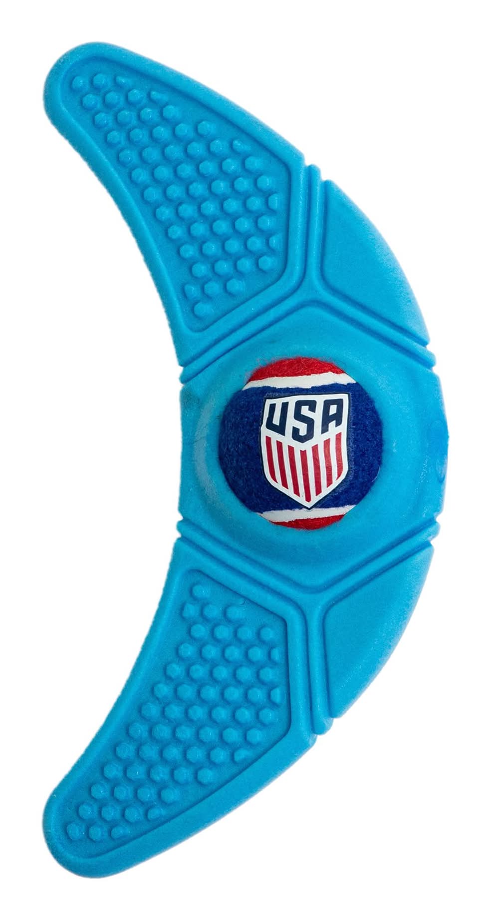 U.S. Soccer Boomerang Dog Toy (Color: Blue)