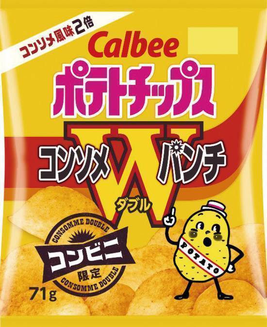 カルビーポテトCコンソメWパンチ Calbee Potato Chips Consomme Double Punch