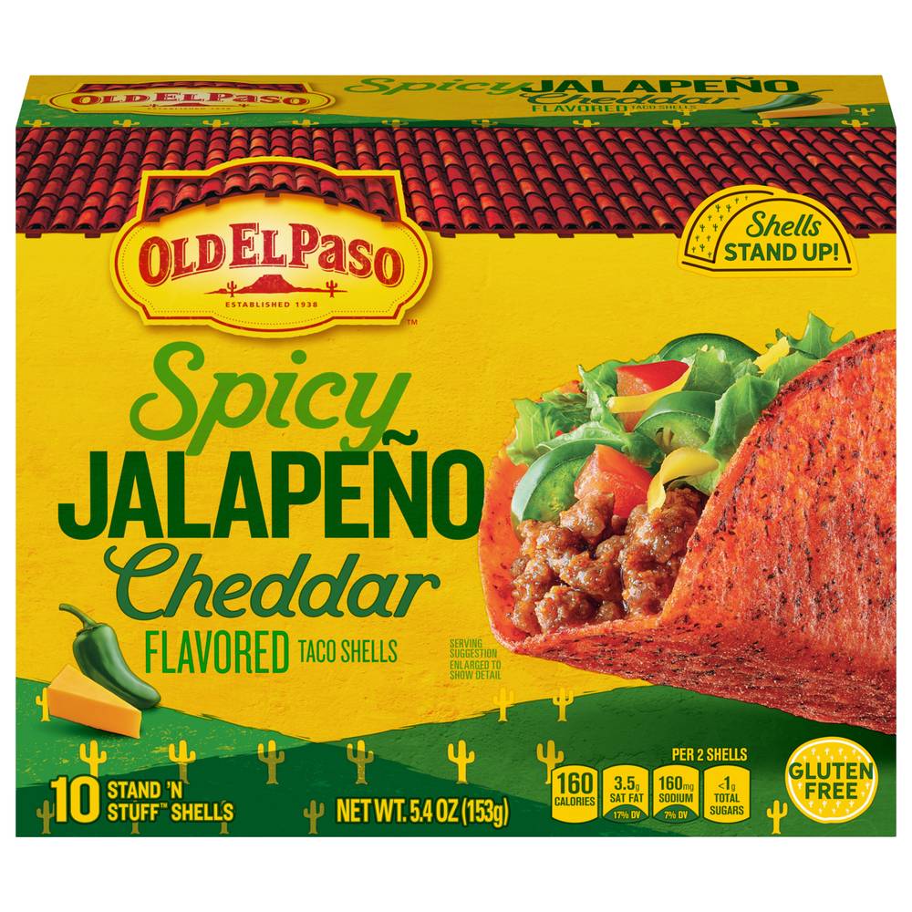 Old El Paso Spicy Jalapeno Cheddar Taco Shells (10 ct)