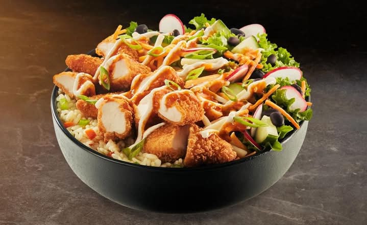 Bol St-Hub avec lanières végé croustillantes - Nouveau / St-Hub Bowl with crispy veggie strips - New