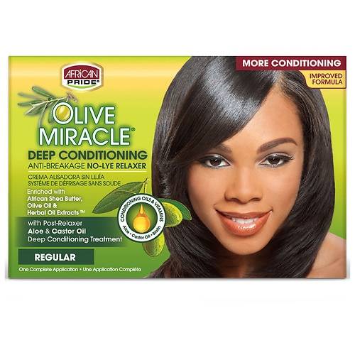 African Pride Olive Miracle Conditioning Anti-Breakage Hair Relaxer - 1.0 kit
