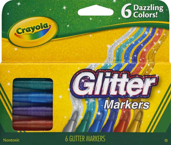 Crayola Glitter Markers (6 ct)
