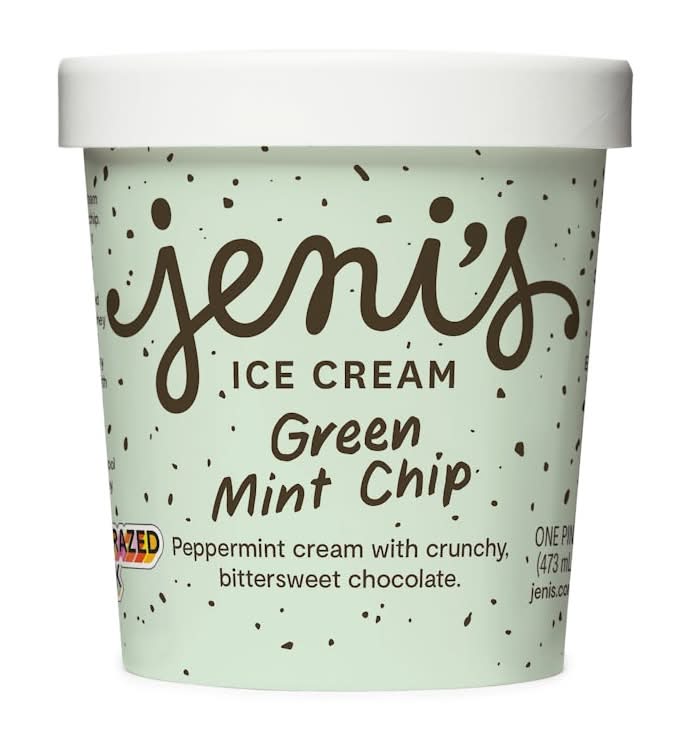Green Mint Chip Ice Cream Pint