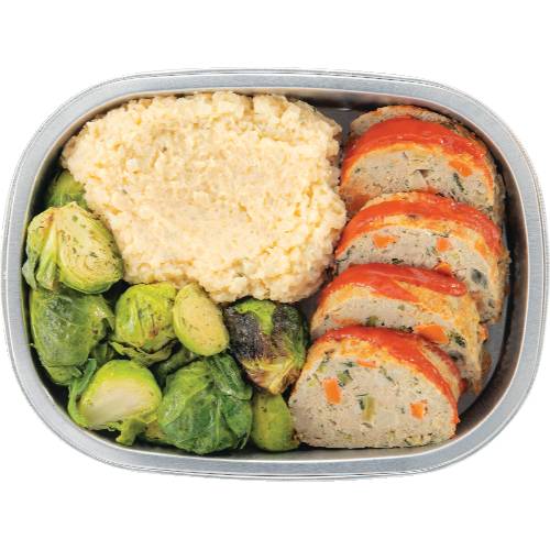 Sprouts Turkey Meatloaf With Cheesy Cauliflower And Brussels Sprouts (Avg. 1.2lb)
