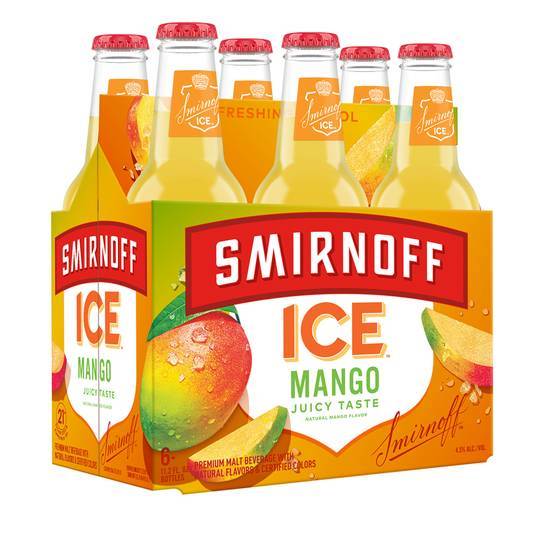 Smirnoff Ice Sparkling Drink (6 pack, 11.2 fl oz) (mango)